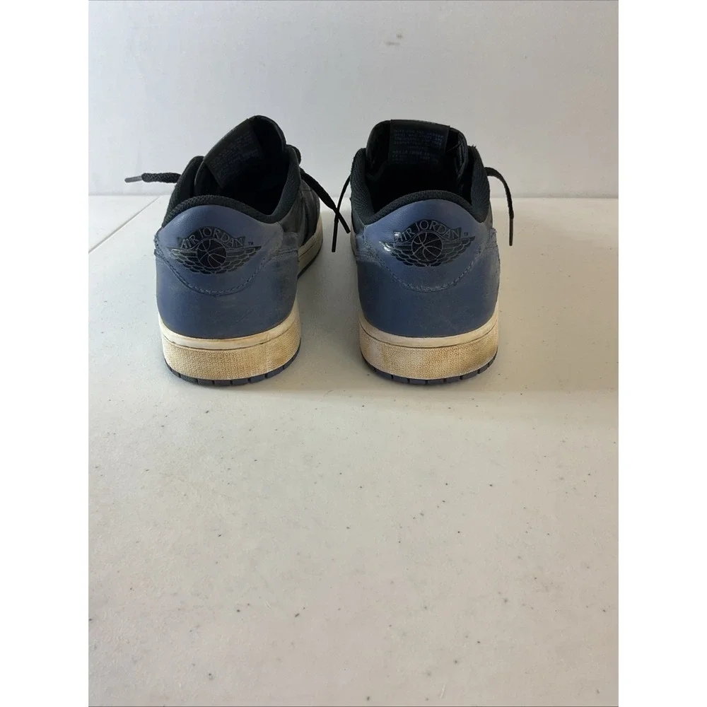 Men's Nike Air Jordan 1 Retro Low OG Black Mystic Navy White Box Size 13